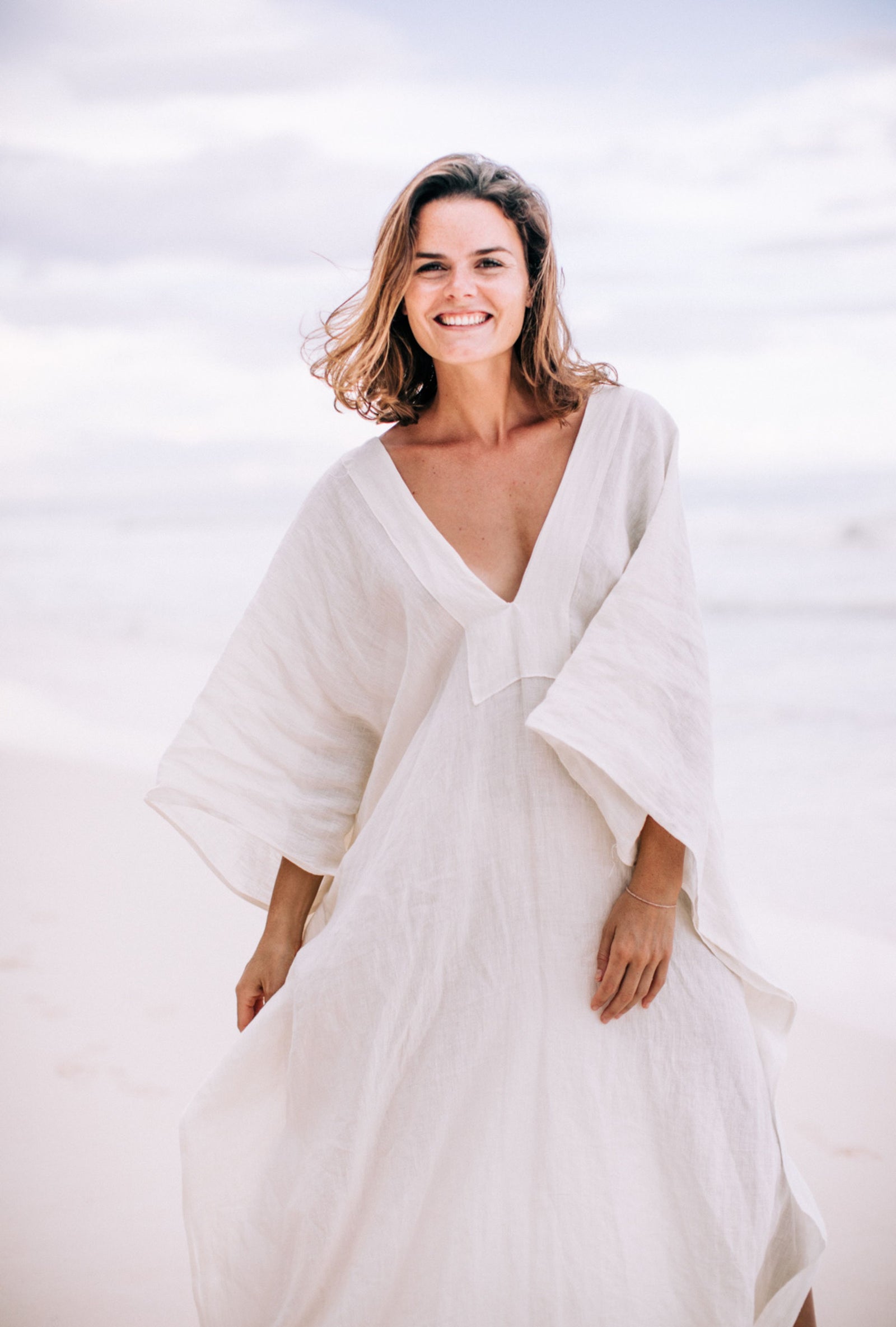 Tulum Outfit, Coastal Style, Luxe Loungewear, Linen Kaftan, Handmade Linen Dress, Coastal Living Linen Loungewear
