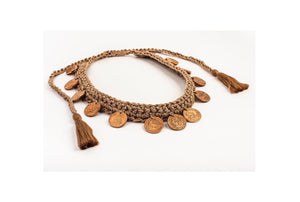 Vintage Coins Belt in Macrame | DEL 20