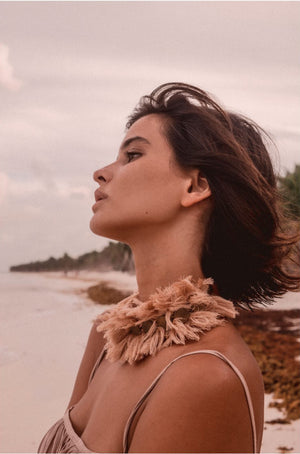 Daniela Bustos Maya, coin necklace, handmade necklace, coin jewelry, tulum jewelry, tulum style, tulum outfit, tulum vibes outfit, tulum clothing, tulum dress, gold coins necklace