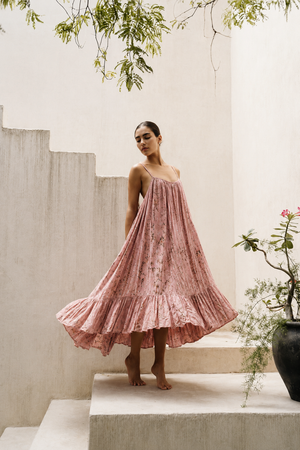 Italian Silk Ruffle Dress | SIAN KAAN LONG