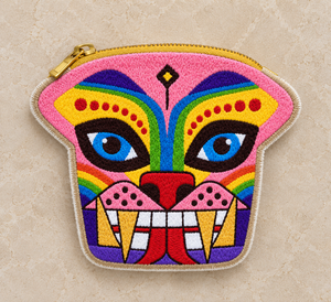 Embroidered Coin Pouch | JAGUAR & WILDCAT