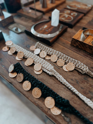 Vintage Coins Belt in Macrame | DEL 20
