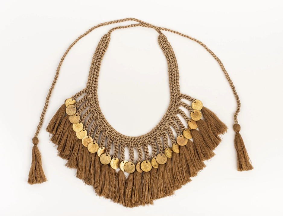 Daniela Bustos Maya, coin necklace, handmade necklace, coin jewelry, tulum jewelry, tulum style, tulum outfit, tulum vibes outfit, tulum clothing, tulum dress, gold coins necklace