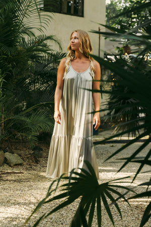 Low Back Dress | COBA RUFFLE SILK