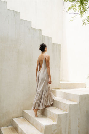 Backless Ruffle Maxi Dress | COBA RUFFLE