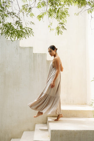 Low Back Maxi Dress | COBA RUFFLE