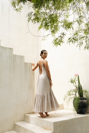 Low Back Maxi Dress | COBA RUFFLE