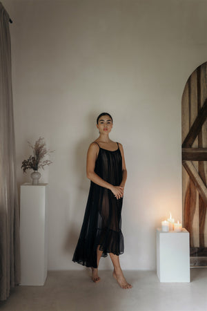 Long Sheer Silk Dress | SIAN KAAN