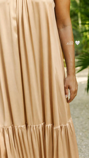 Low Back Dress | COBA RUFFLE SILK
