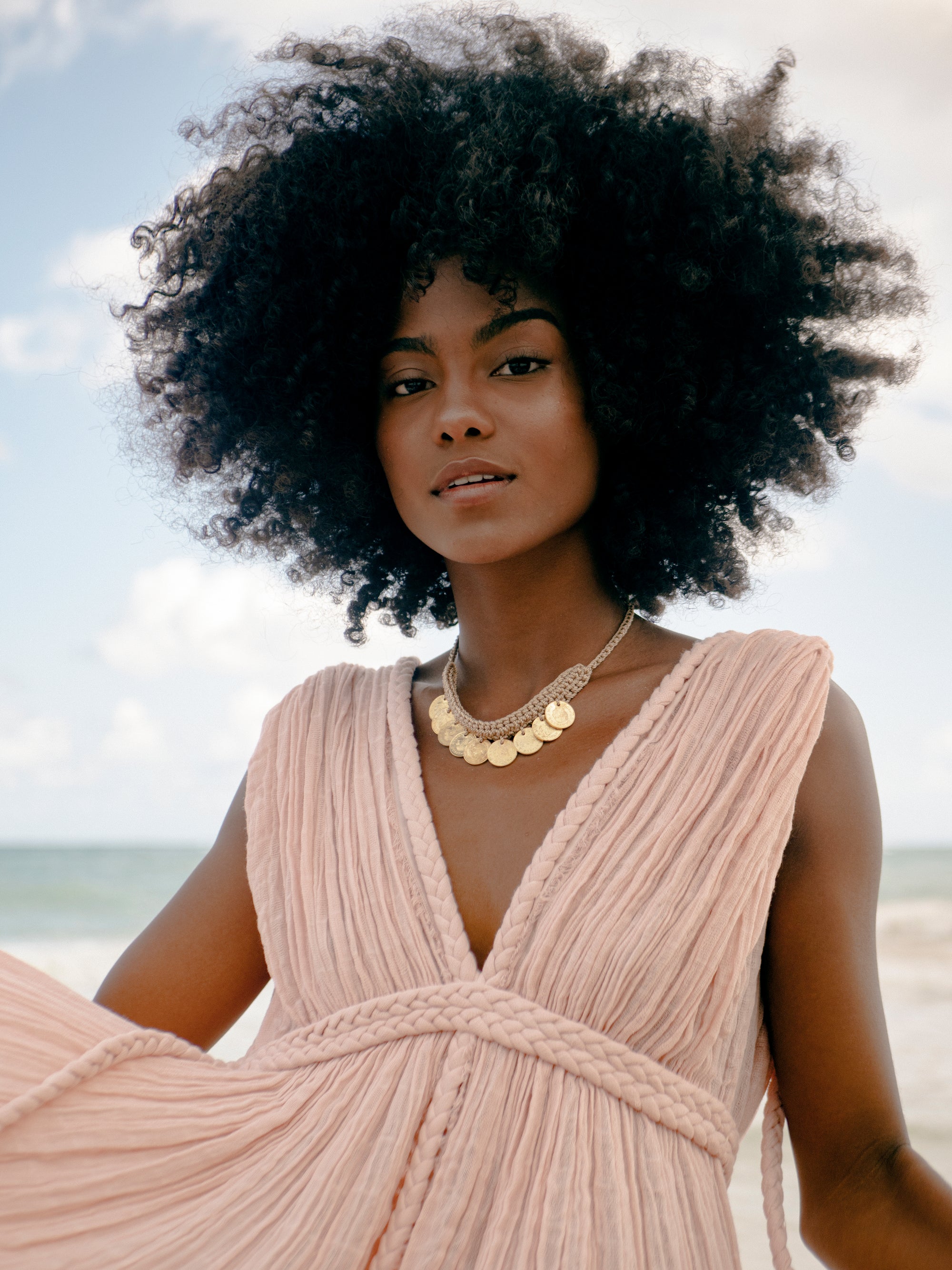 Daniela Bustos Maya, coin necklace, handmade necklace, coin jewelry, tulum jewelry, tulum style, tulum outfit, tulum vibes outfit, tulum clothing, tulum dress, gold coins necklace