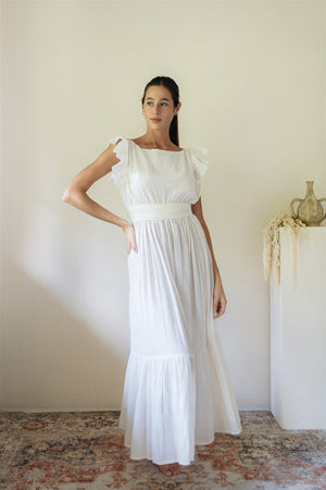 Open Back Ruffle Dress | CHACAH