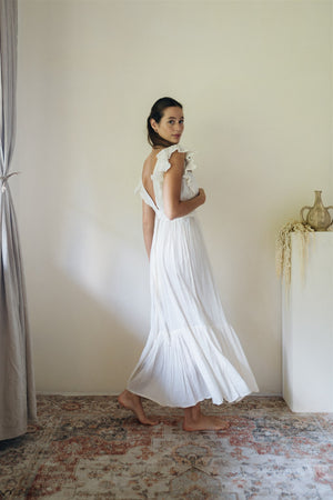 Open Back Ruffle Dress | CHACAH