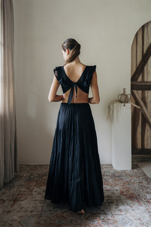 Ruffle Crop Top |  FRANCESCA