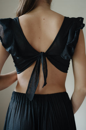 Ruffle Crop Top |  FRANCESCA