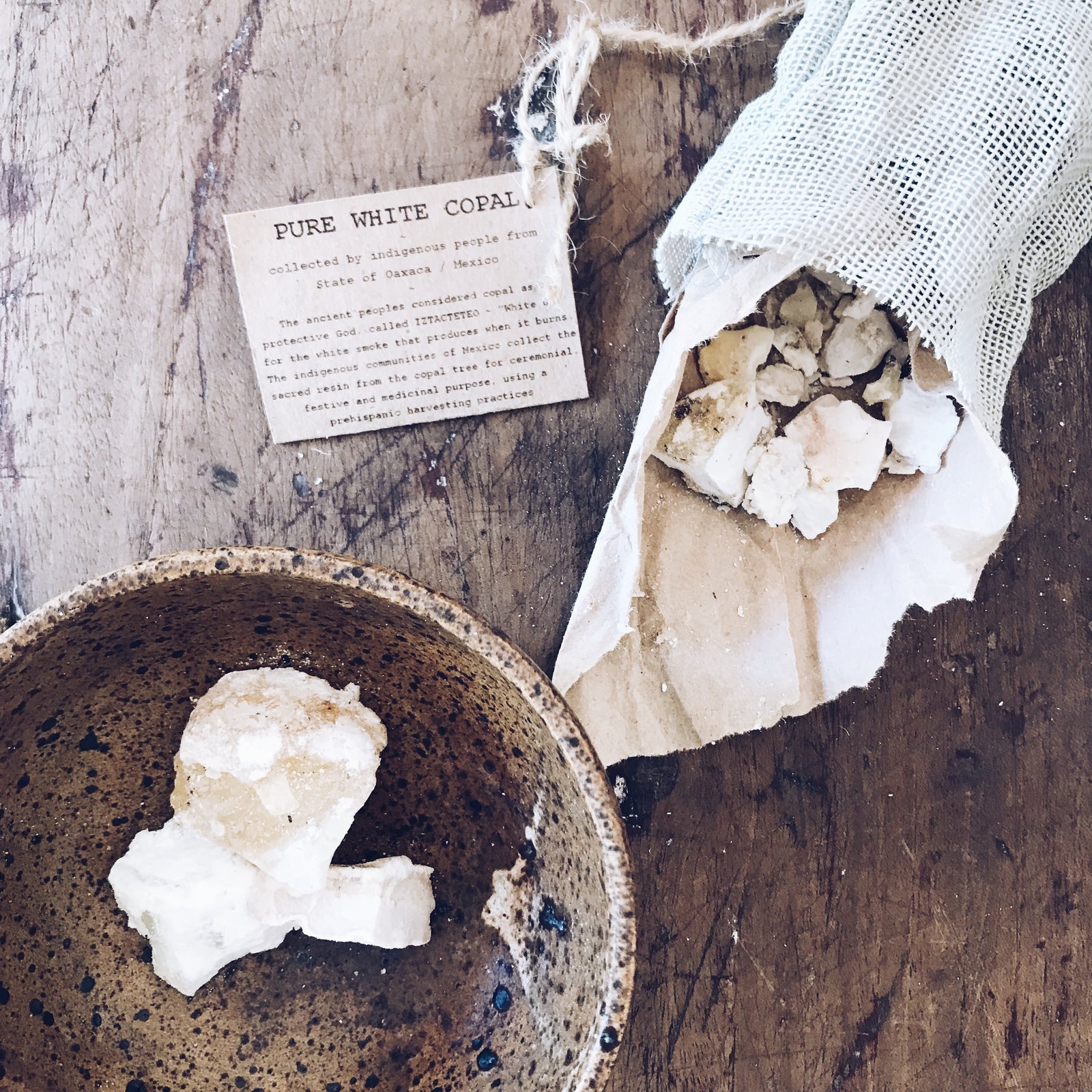 Pure White Maya Copal Resin Stones | 50gr bag