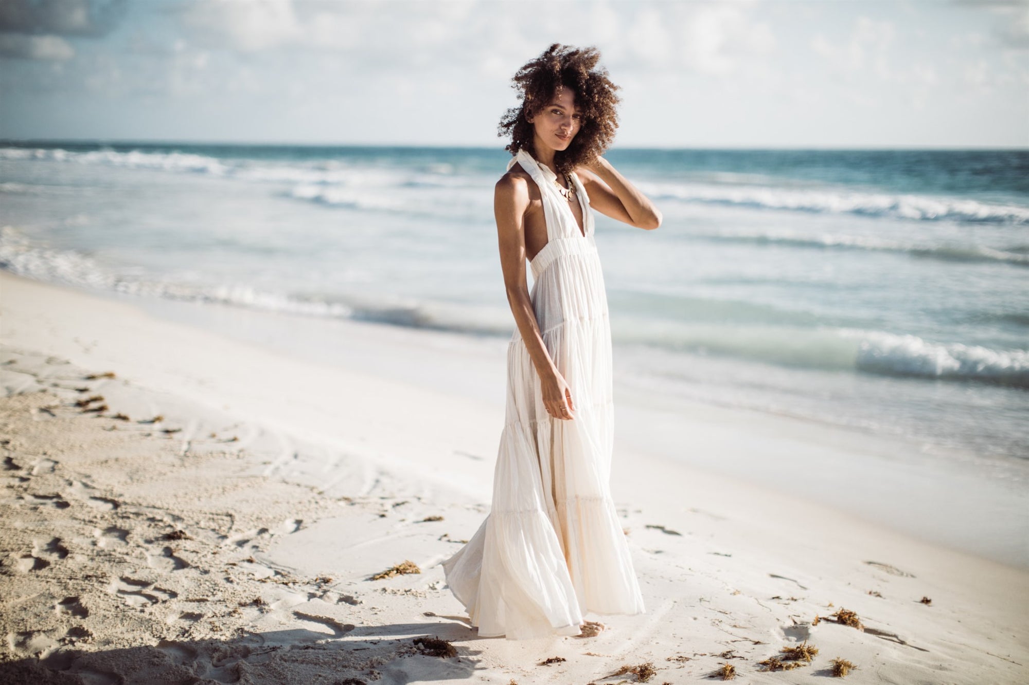 crush ruffle halter maxi dress Zimmermann Crush Ruffle Halter Maxi Dress Black/Cream Dot 3/AU14