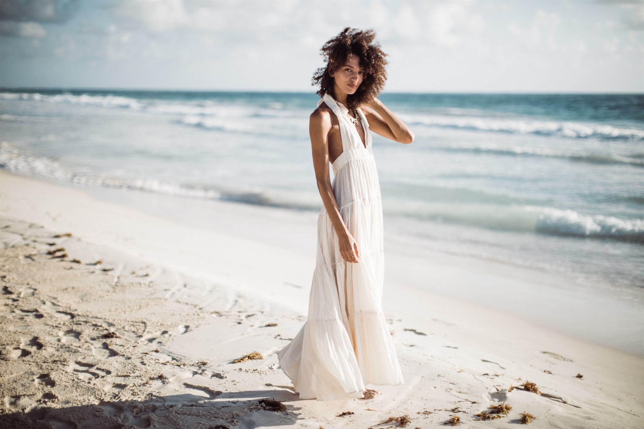 Halter Maxi Ruffle Dress | FRANCESCA - Wanderlustulum Halter Maxi Ruffle Dress | FRANCESCA - Wanderlustulum