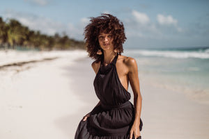 Peasant Skirt Halter Maxi Dress | SAC BE