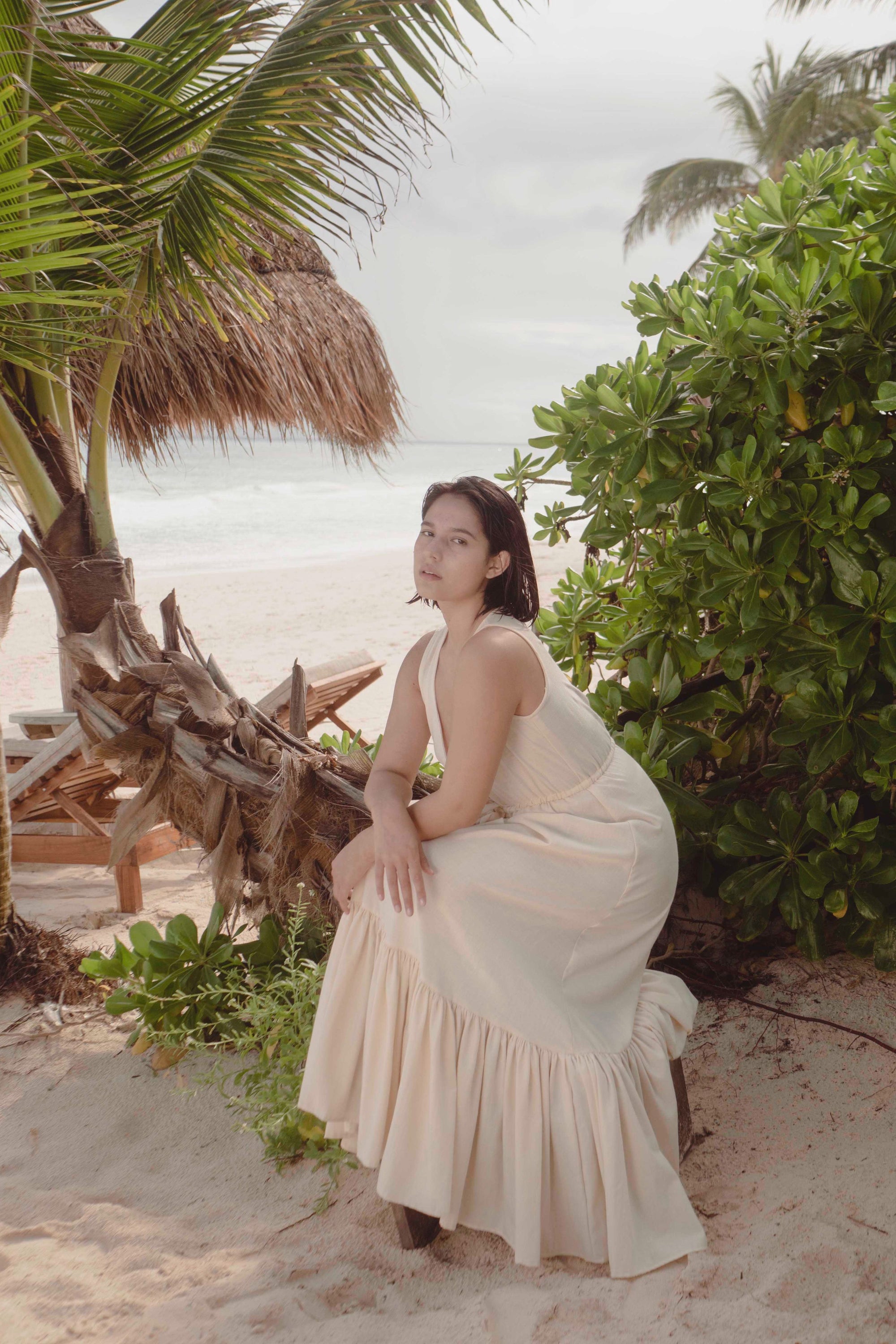 Tulum Dress, Plunge V Neck Maxi Dress, Cotton Maxi Dress, Beach Dress, Boho Bride Dress, Beach Bride Dress, Maxi Ruffle Dress, Beach Ruffle Dress