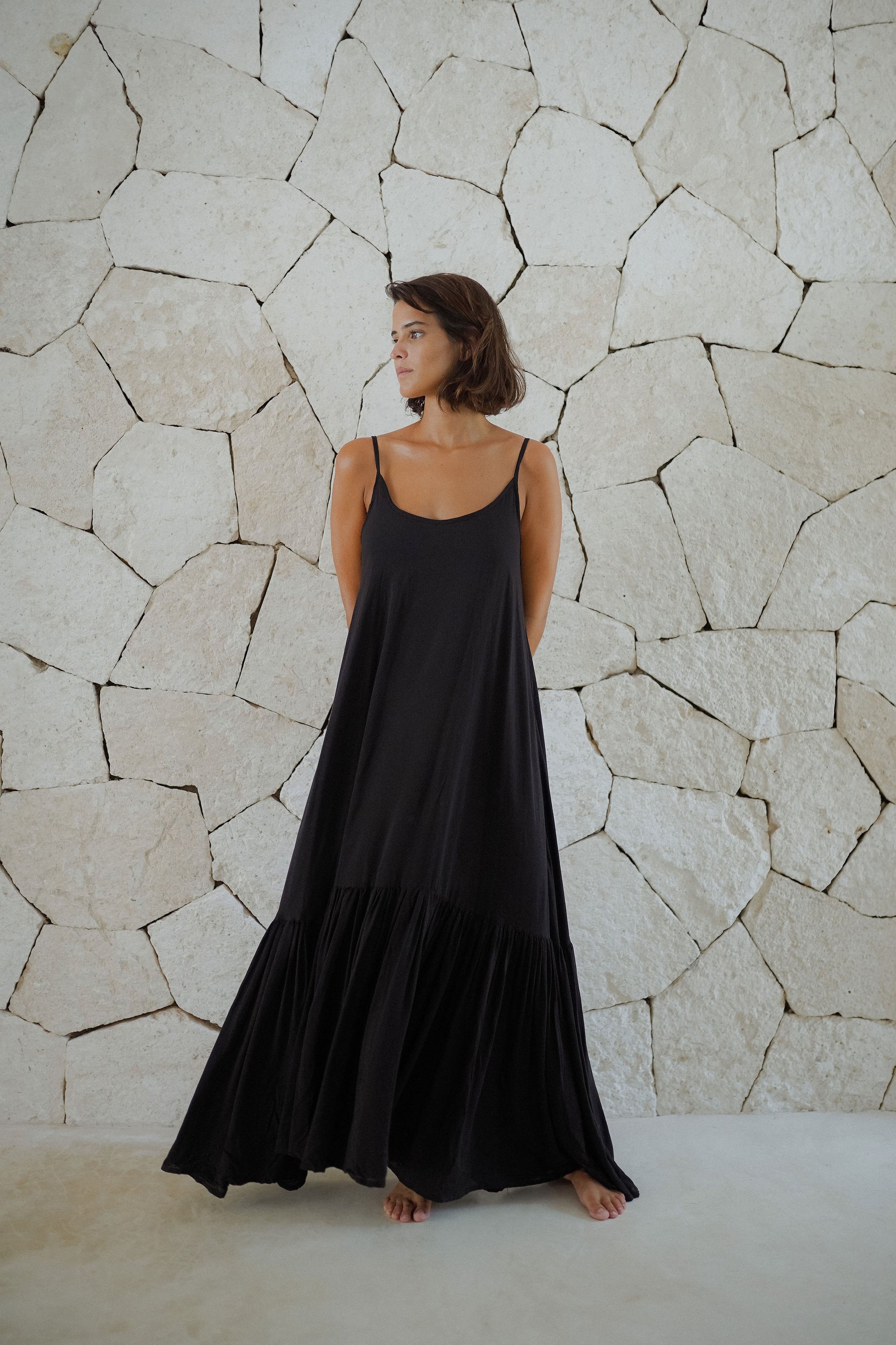 Backless dress, Tulum dress, Ruffle Maxi Dress, Low Back Dress, Beach Dress, Cotton Dress, Open back dress, beach bride dress, ruffle maxi beach dress, boho bride, tulum wedding, tulum bride dress