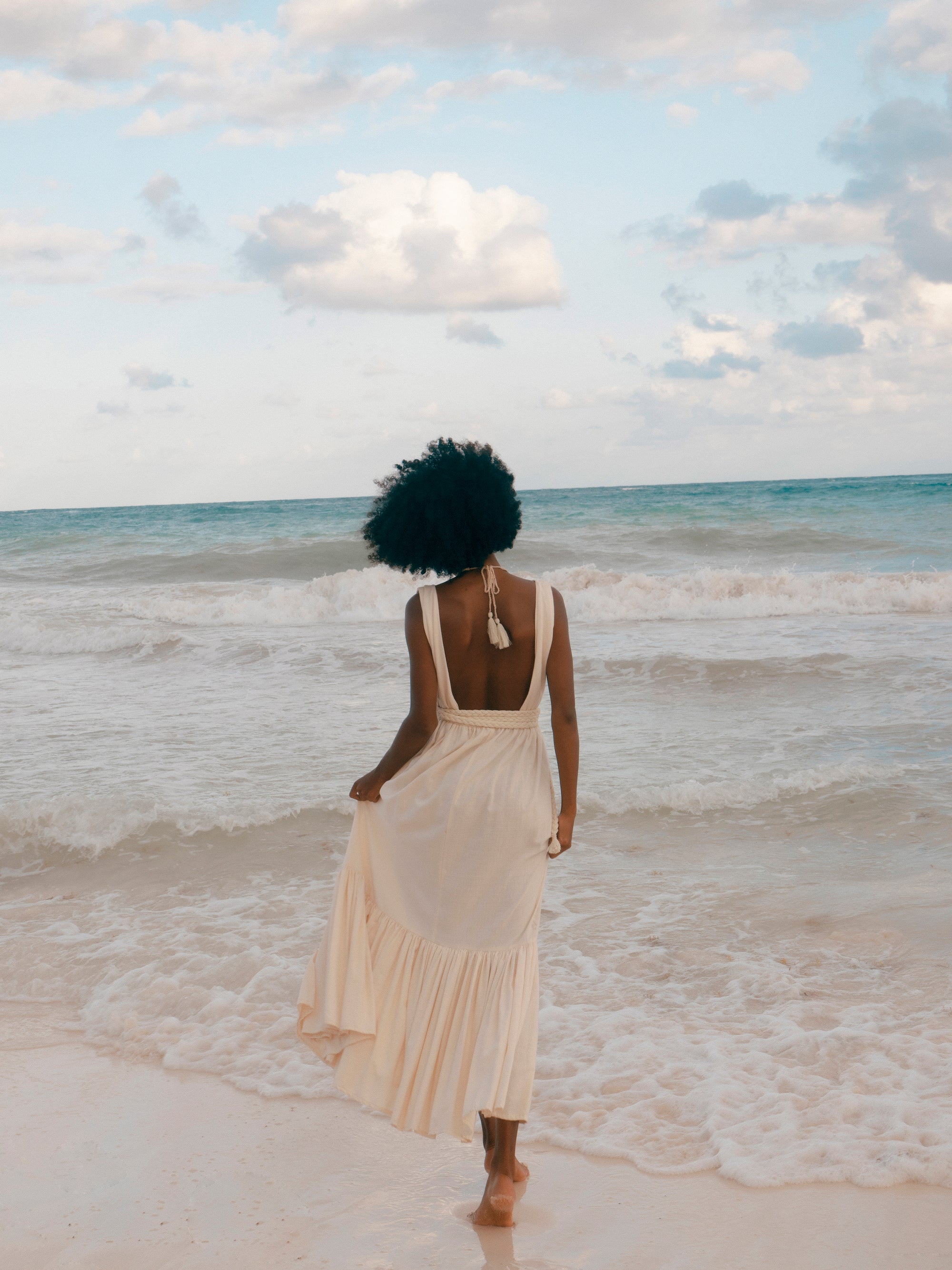 Tulum dress, beach dress, ruffle dress, maxi beach dress, open back dress, tulum style, tulum clothes, goddess dress, goddess gown, beach bride dress, boho beach bride dress