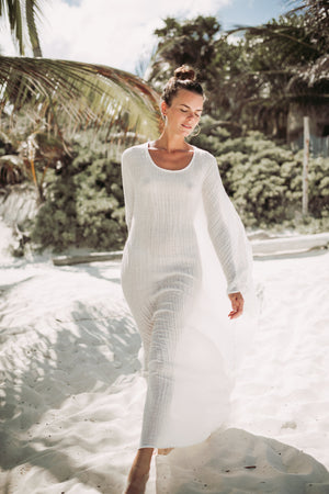 Italian Linen Kaftan Maxi Dress | POSITANO