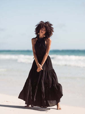 Peasant Skirt Halter Maxi Dress | SAC BE