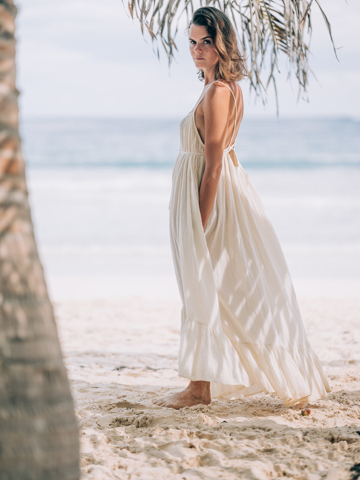 Ruffle Maxi Dress, Long Flowy Beach Cotton Dress, Beach Bride | - Wanderlustulum Ruffle Maxi Dress, Long Flowy Beach Cotton Dress, Beach Bride | - Wanderlustulum