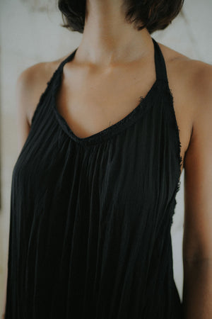Low Back Halter Tie Beach Dress | MAHAHUAL