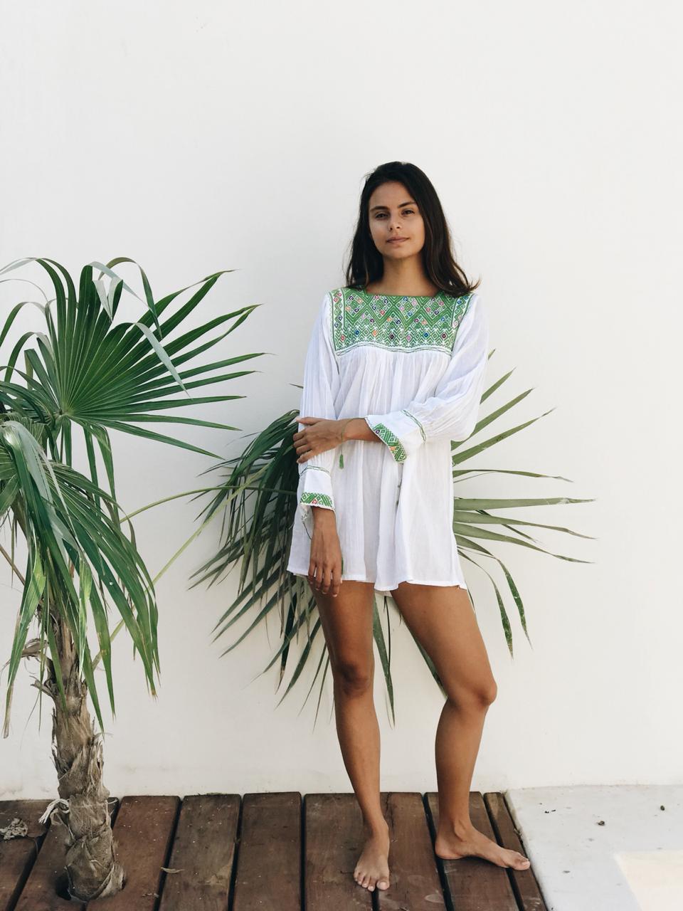 Chiapas Embroidered Mexican Cotton Blouse