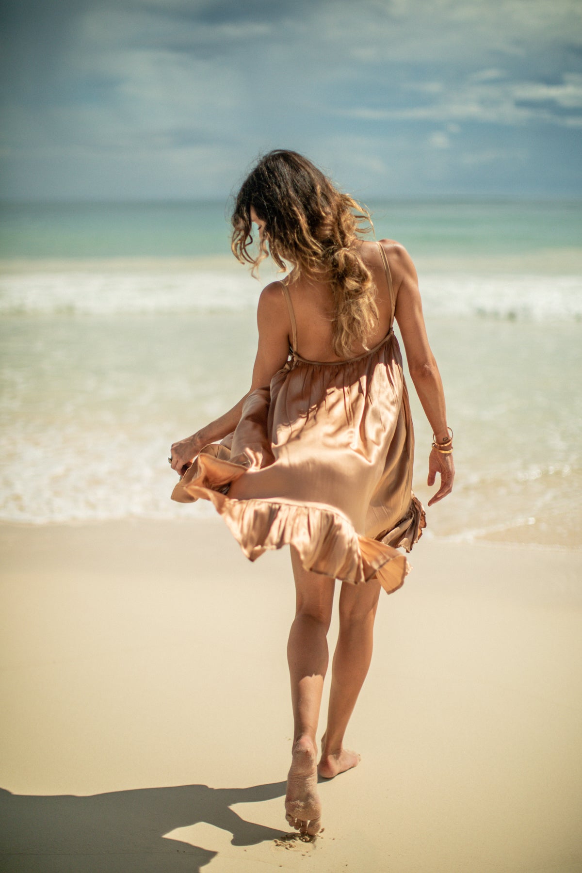 Satin Dress, Silk Dress, Silky Dress, Short Silk Dress, Tulum Clothing, Tulum Dress, Short Ruffle Dress, Short Silk Ruffle dress, Tulum dress