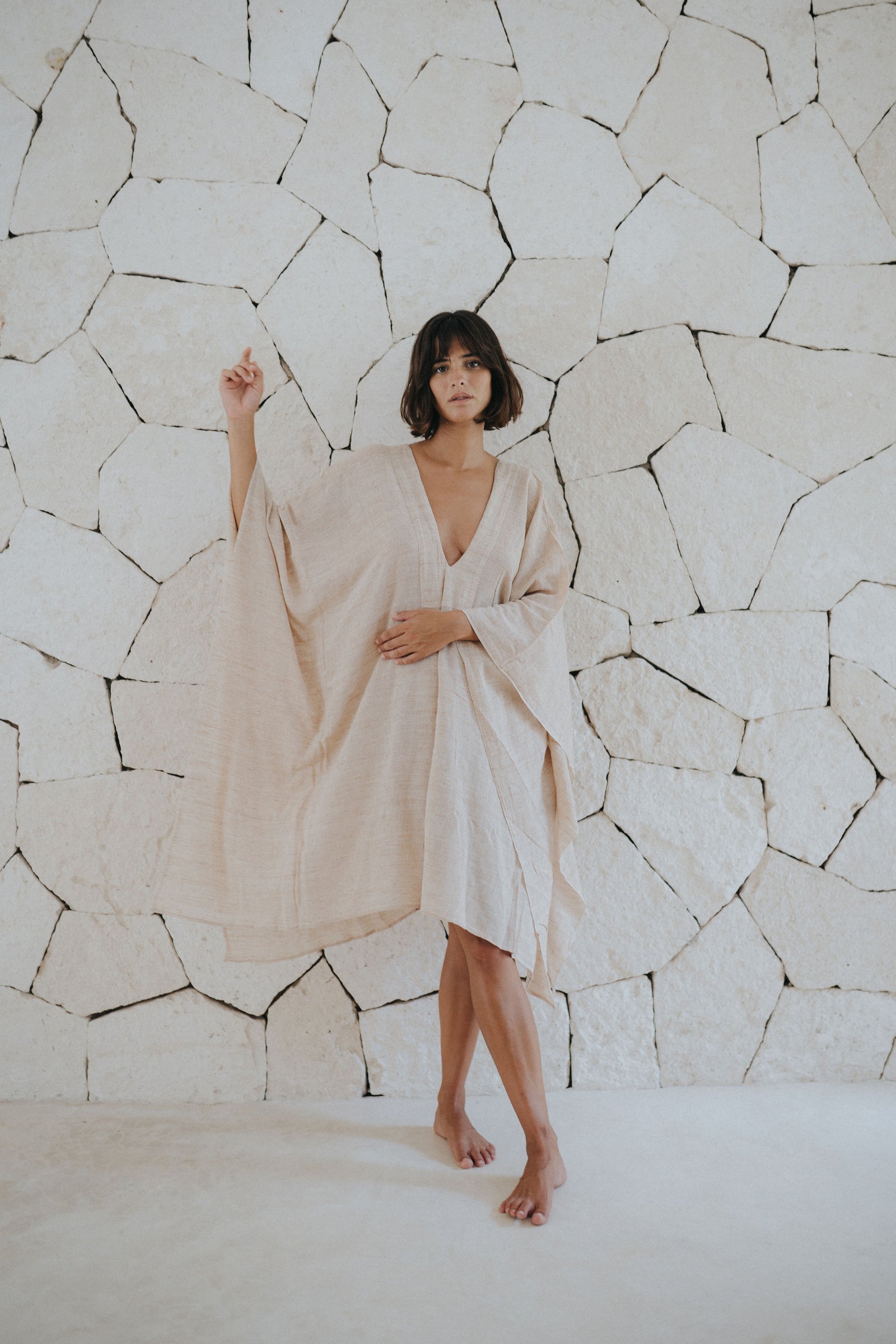 Short Kaftan Dress | Organic Cotton MÉRIDA