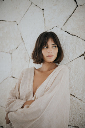 Short Kaftan Dress | Organic Cotton MÉRIDA