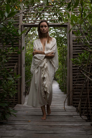 Japanese Kaftan Ruffle Dress | GRANADA