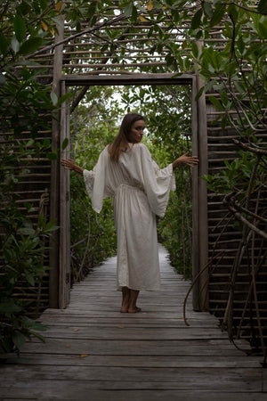Japanese Kaftan Ruffle Dress | GRANADA