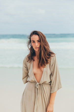 Kimono Robe Ruffle Dress | PALMA REAL