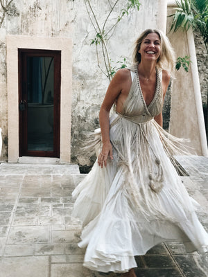 Daniela Bustos Maya, coin necklace, handmade necklace, coin jewelry, tulum jewelry, tulum style, tulum outfit, tulum vibes outfit, tulum clothing, tulum dress, gold coins necklace