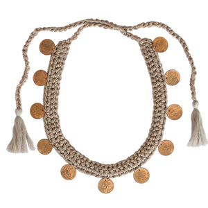 Vintage Coins Belt in Macrame | DEL 20