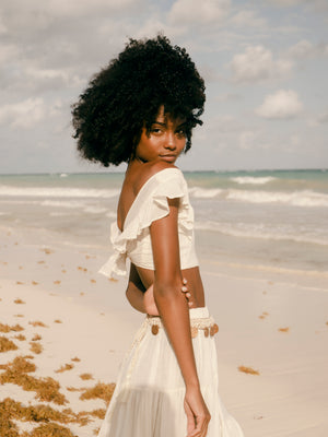 Ruffle Crop Top |  FRANCESCA