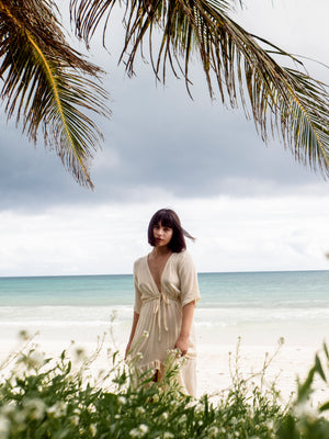 Kimono Robe Ruffle Dress | PALMA REAL
