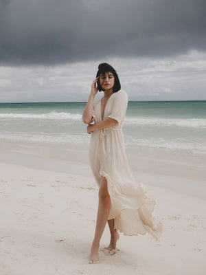 Kimono Robe Ruffle Dress | PALMA REAL