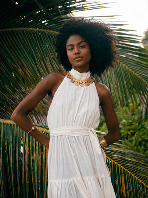 Peasant Skirt Halter Maxi Dress | SAC BE