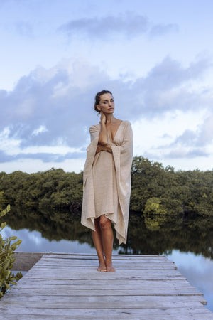 Short Kaftan Dress | Organic Cotton MÉRIDA