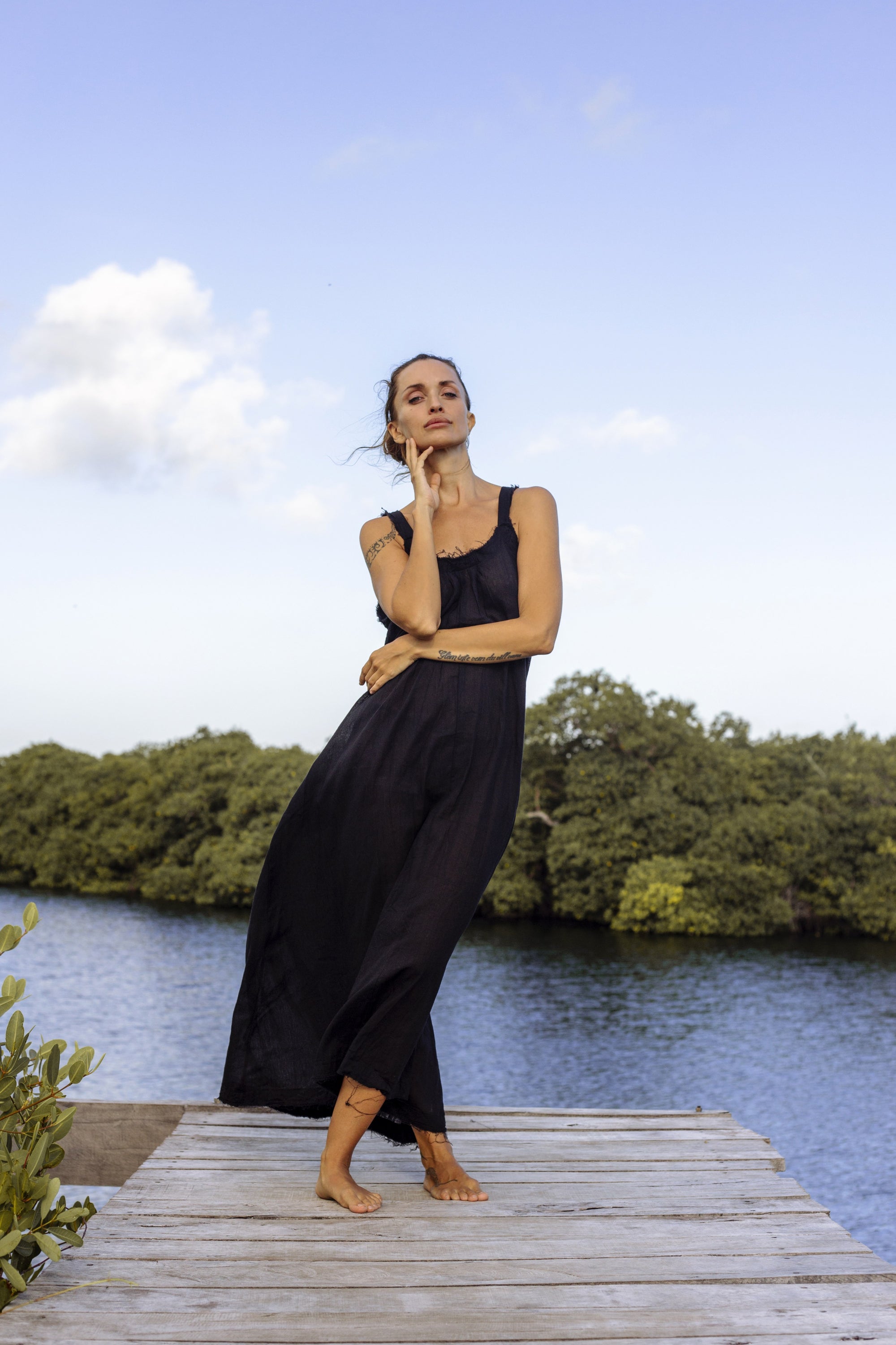Women's Casual Maxi Dress, Beach Dress Maxi Summer Dress, Low Back Dress, Frayed Dress, Cotton Maxi Dress, 